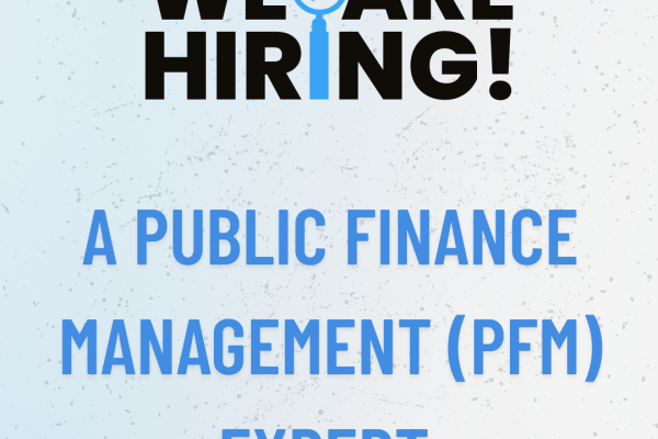 External Announcement to hire a Public Finance Management (PFM) Expert.